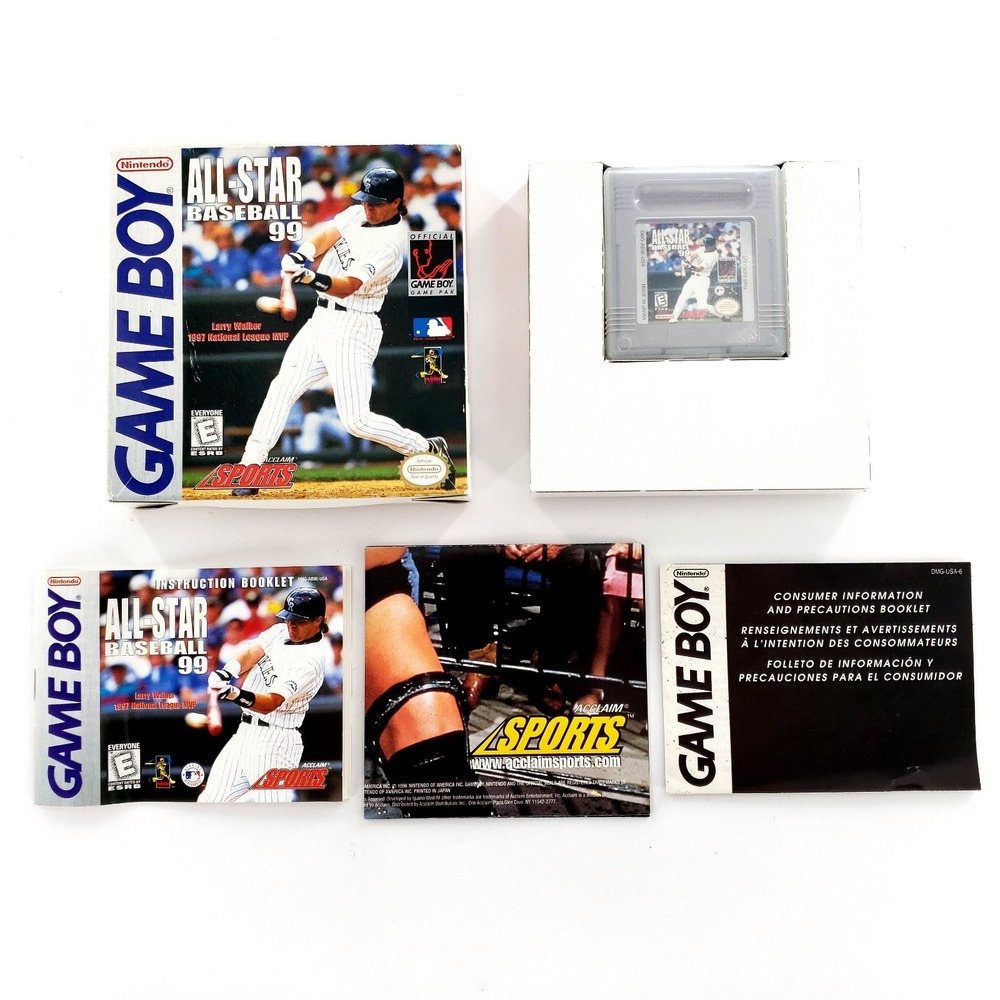 All-Star Baseball '99 (Nintendo Game Boy, 1998) Authentic Complete Tested Works
